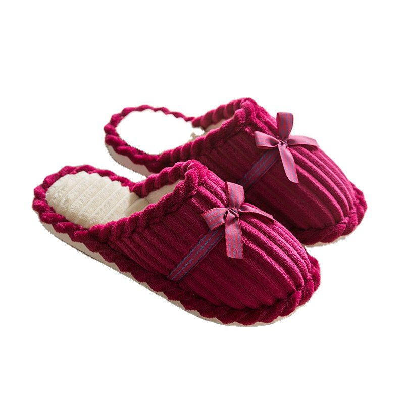 New hot autumn and winter home with non-slip thick bottom men and women couple plush indoor and outdoor cotton slippers
