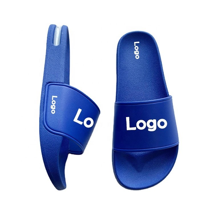 New Trend PVC Sublimation Blank Customized Printed Men's Women's Soft Slides Slippers Custom Logo Air Cushion Slippers