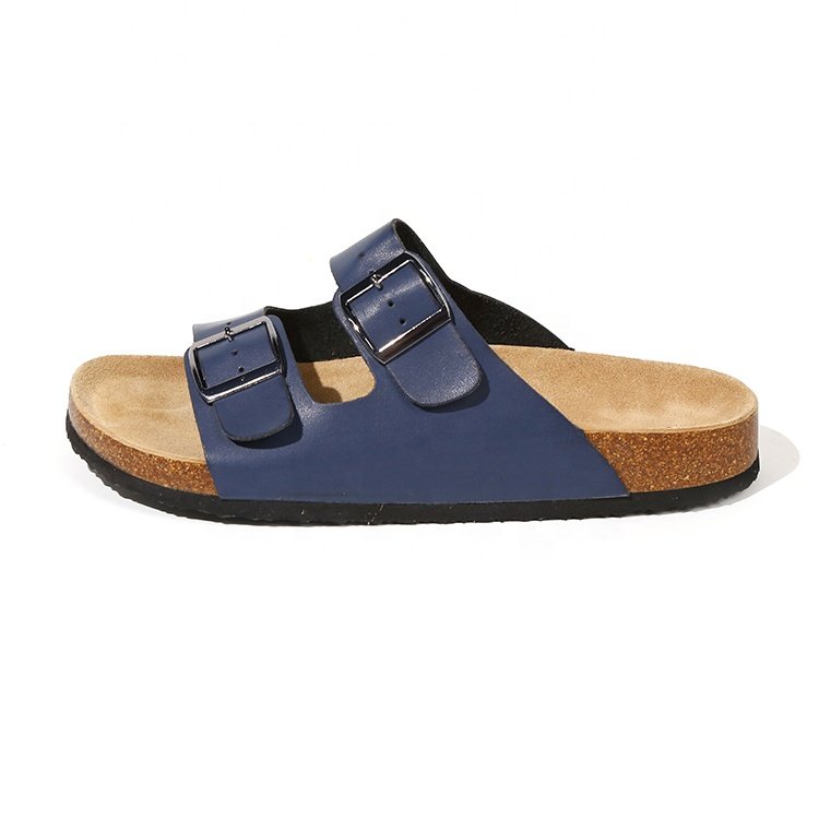 Comfortable Sandals Flats Summer Beach EVA Slide Sandals Men Fashion Slippers Factory Wholesale Outdoor Stylish Cork Leather PU