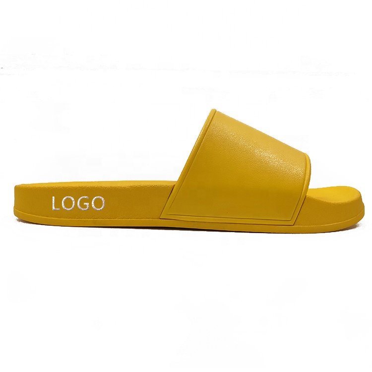 Custom Printing Logo Pattern Black Plain Men's EVA PVC Sandals Slides Slippers