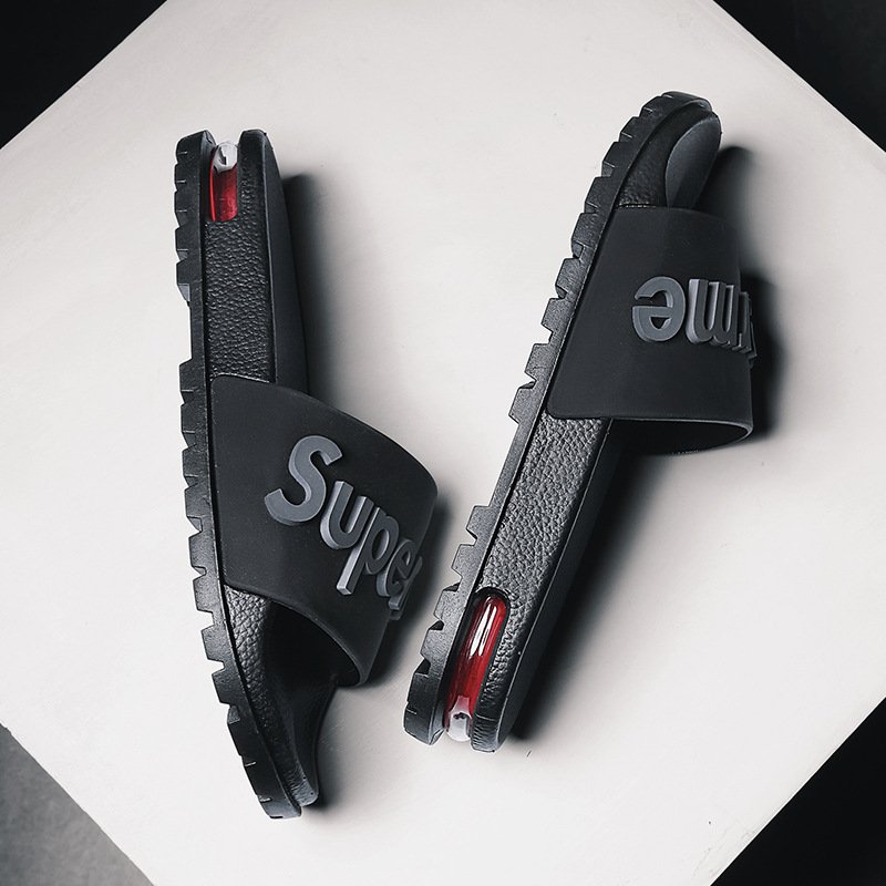 Customizable Mens Rubber Slippers High Quality Pool Slide Sandals Black Luxury Slide Sandals Rubber Slippers