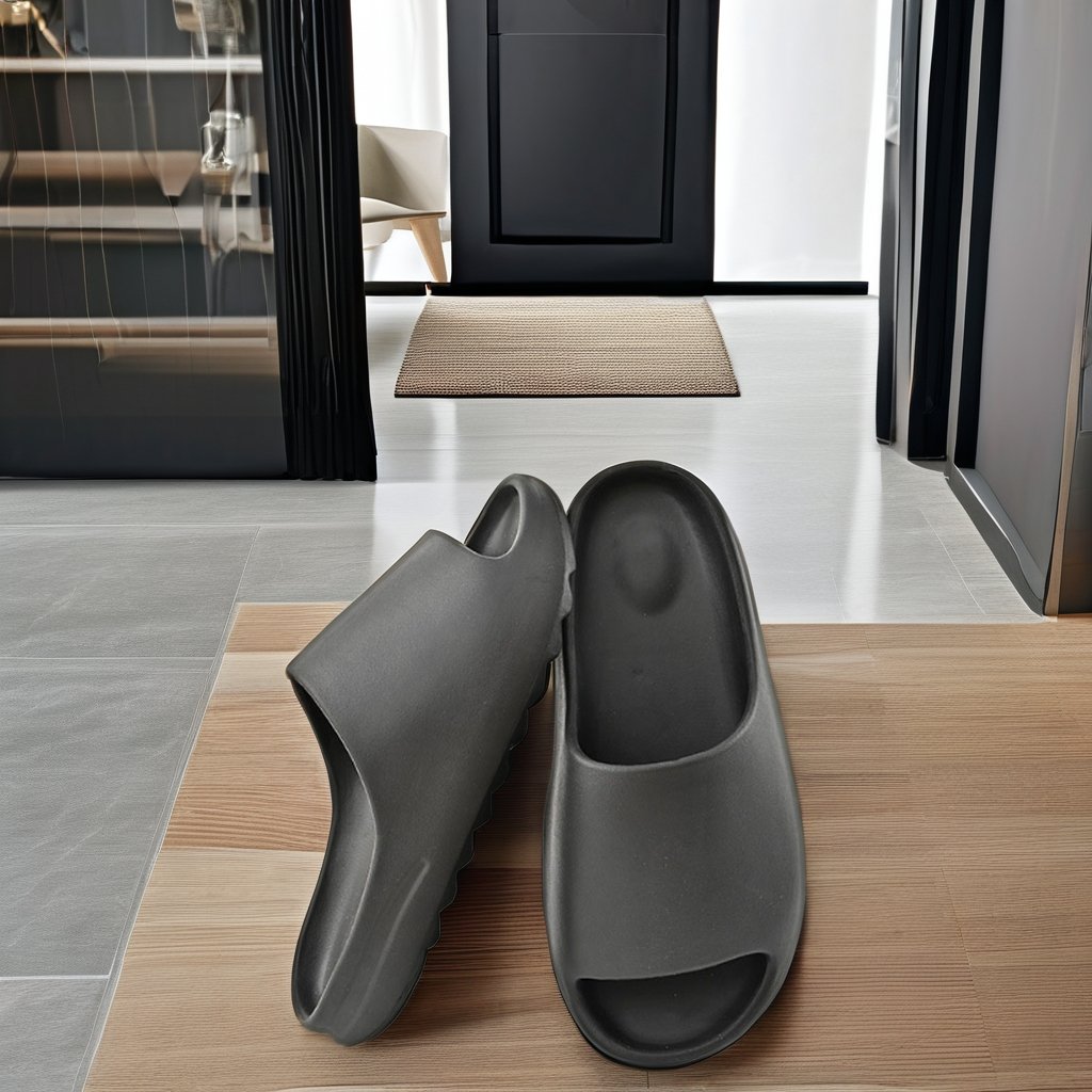 Fashion Couple Solid Color Slippers Men Outside Thick Soles Outdoor Summer Beach Women Flip-flops Couple Slippers