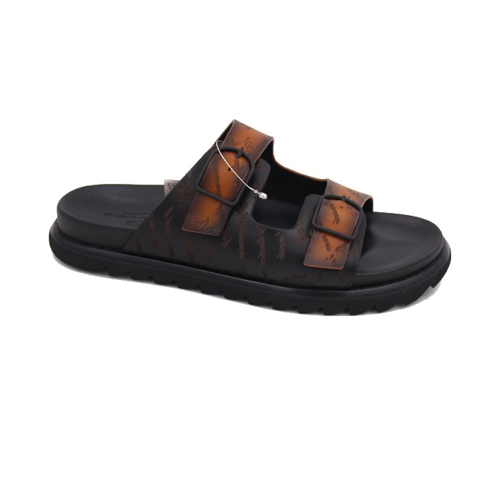 G.iovanini High-End Men's Summer Slides Softsole Calfskin Sandals Vintage Banquet Outdoor Beach Shoes