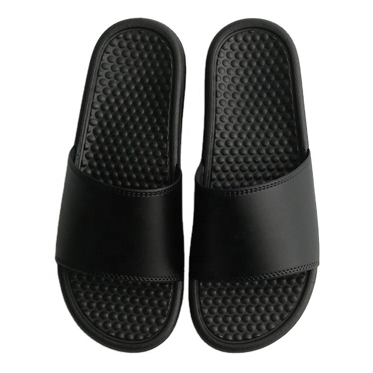 Slide Sandal Slipper Black Blank Sandal Slide,custom Logo Leather Women PVC Beach ODM Solid Us6-us13 Ma-71