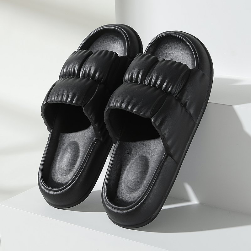 Wholesale custom free sample high quality sofy summer outdoor women black slides for girls