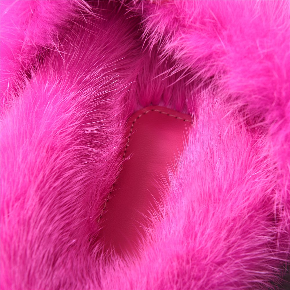 Hot Sell Slippers with Mink Fur High Quality 100% Mink Fur Slides Fashion Mink Fur Slippers for Women