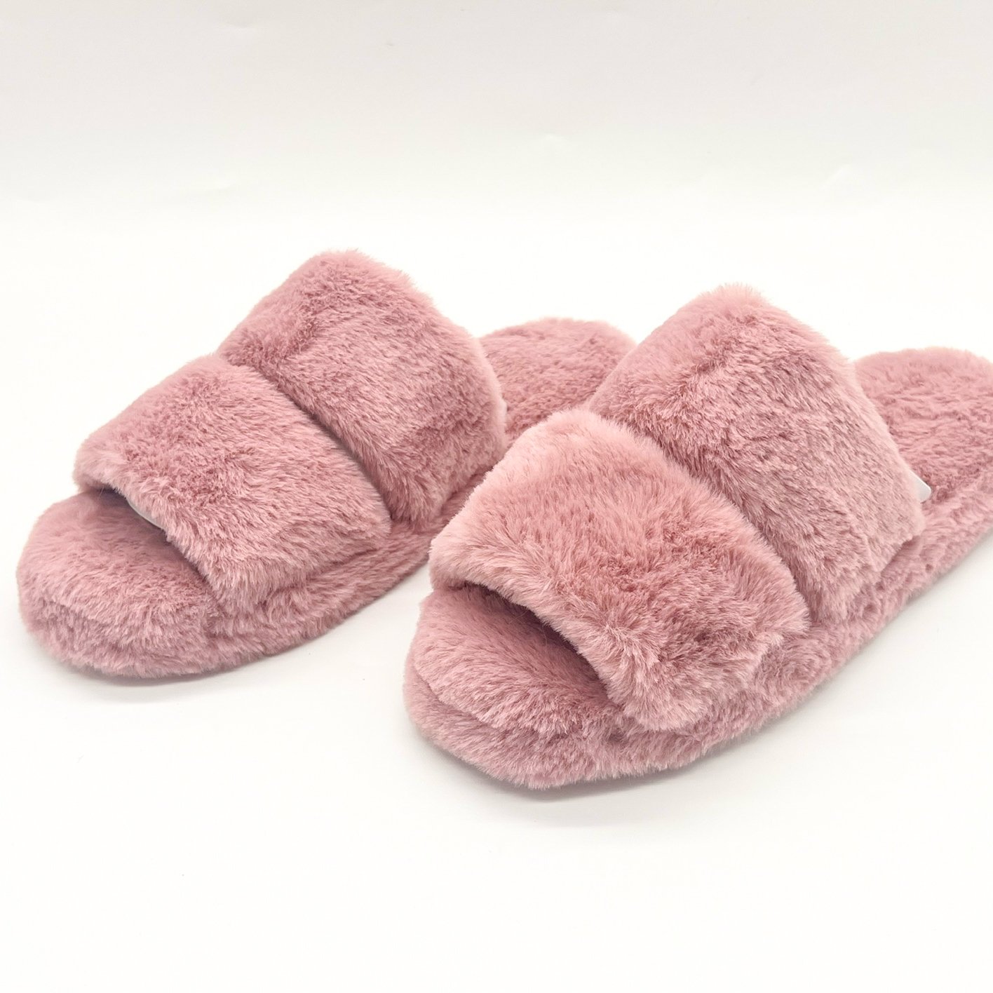 slides slippers fluffy flipflops Customize Flat sandal flat shoes fashion ladies casual slippers indoor shoes for winter