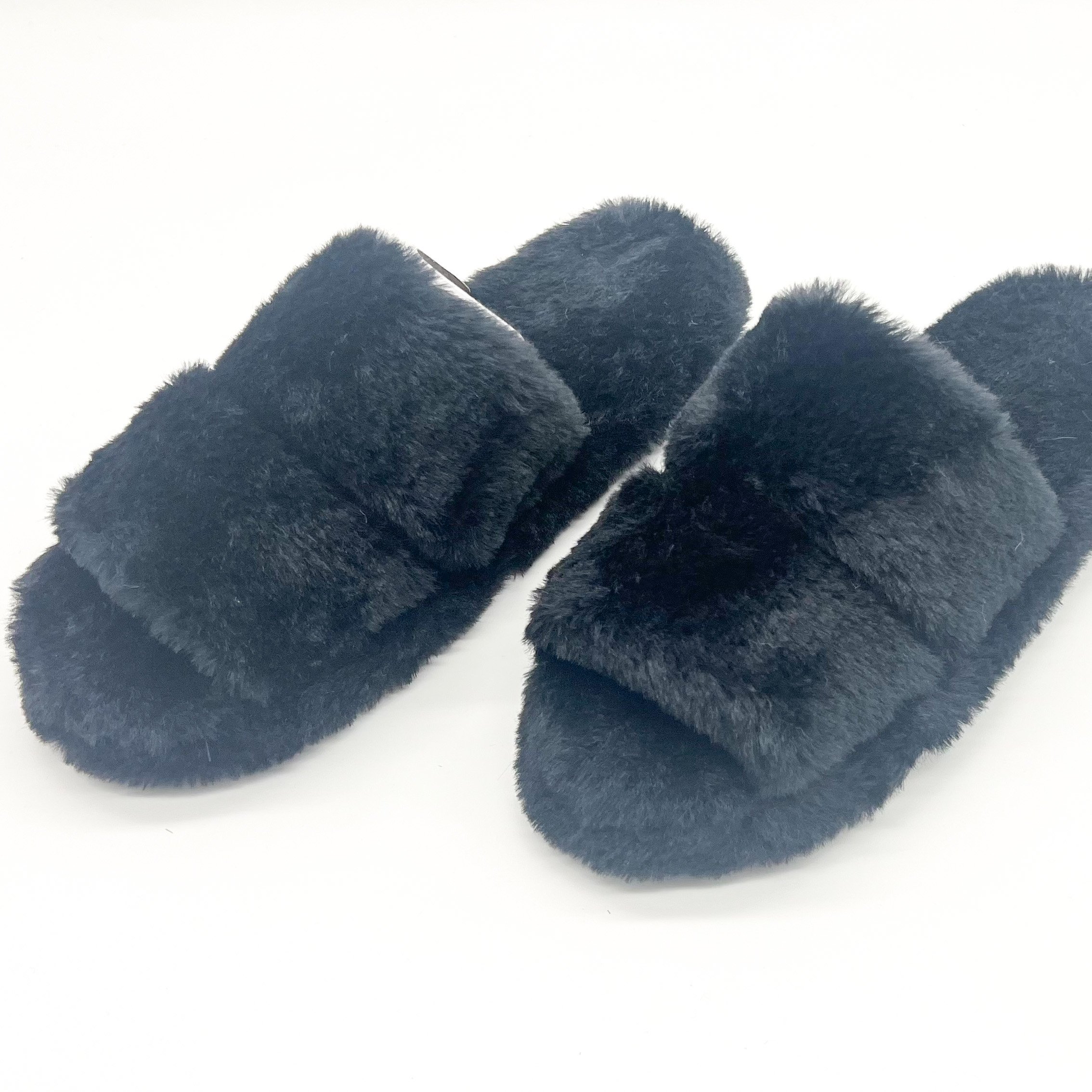 slides slippers fluffy flipflops Customize Flat sandal flat shoes fashion ladies casual slippers indoor shoes for winter