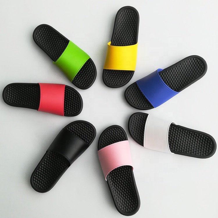 Slide Sandal Slipper Black Blank Sandal Slide,custom Logo Leather Women PVC Beach ODM Solid Us6-us13 Ma-71