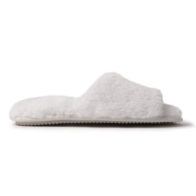 2024 New Arrival Wholesale Custom Indoor Flat Fluffy Bridal House Slides Furry Faux Customized Fur Slippers For Women
