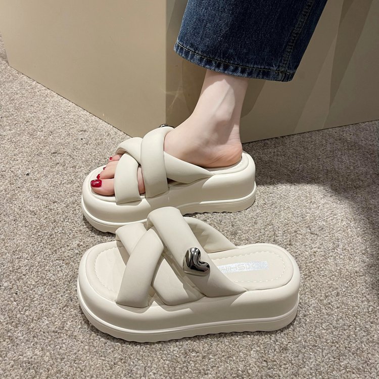 2024 New Women Ladies Beach Slides Slippers Platform Flat Sandals Women's shoes For Women And Ladies