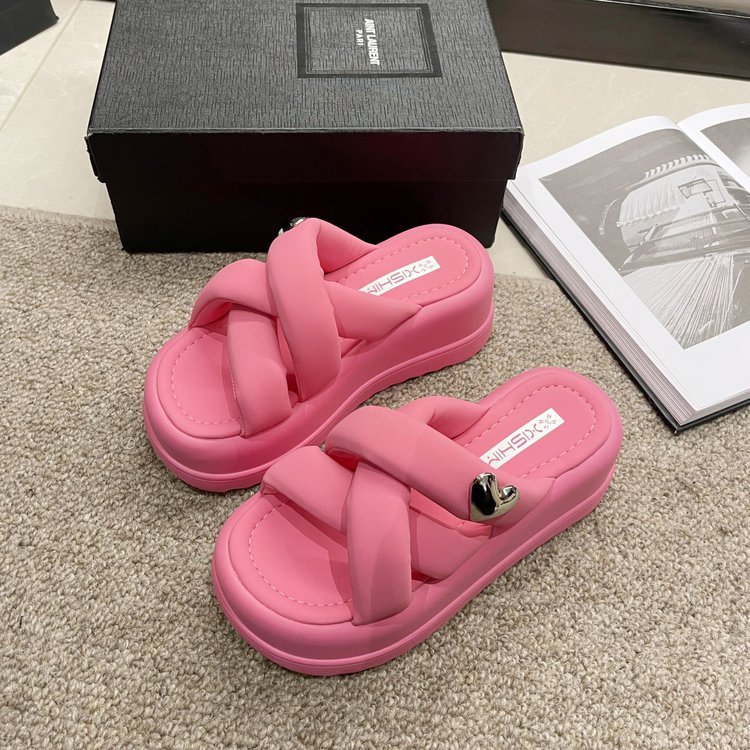 2024 New Women Ladies Beach Slides Slippers Platform Flat Sandals Women's shoes For Women And Ladies