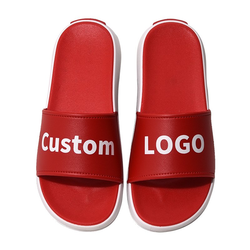 PVC New Indoor Outdoor Logo Custom Slide Slippers Sandals