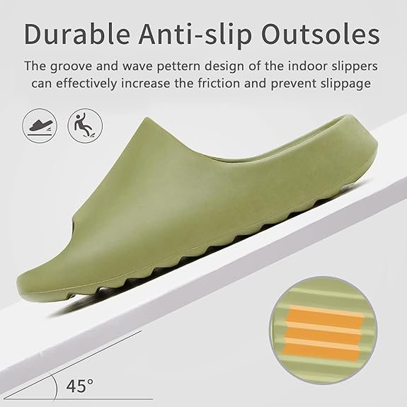 Cloud Slides For Women, EVA Soft Recovery Slides,Thick Sole Open Toe Shoes Outdoor&Indoor House Slippers