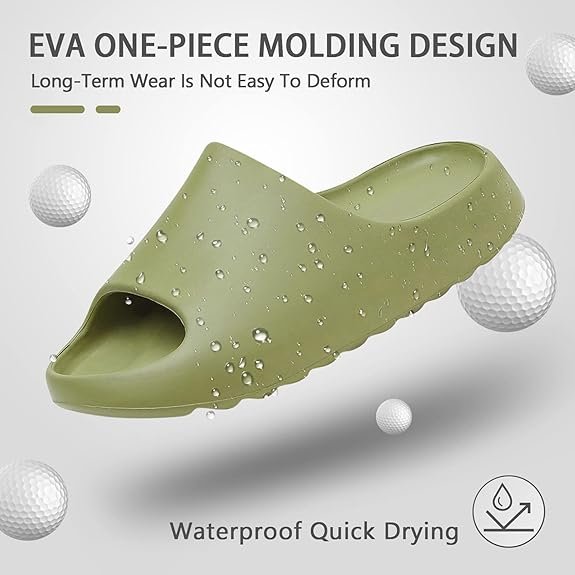 Cloud Slides For Women, EVA Soft Recovery Slides,Thick Sole Open Toe Shoes Outdoor&Indoor House Slippers