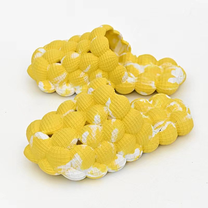 High Quality 3CM Thickness Soft Sole Tie Dye Foam Bubble EVA Slides Slippers for Women Men