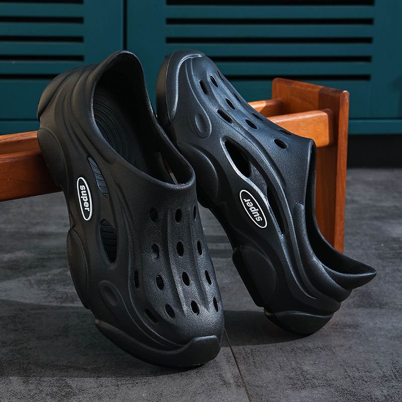 Beach Sandals Slides Slippers Breathable Non-Slip Thick Sole Odor-Resistant Men's Sport EVA Shoes Summer