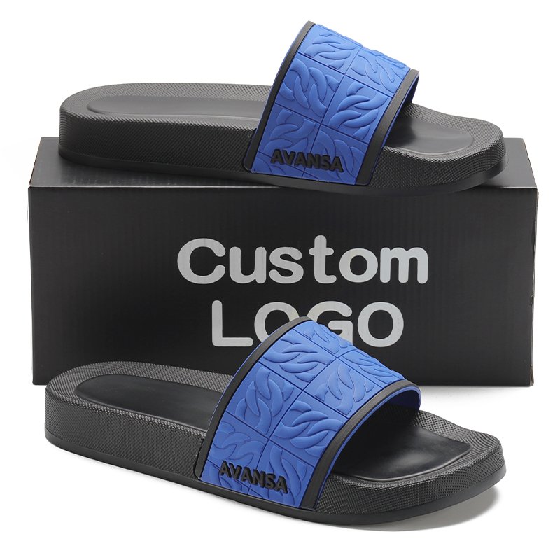 Xsheng Oem Unisex True Size Wholesale Rubber Slippers Custom Slides Logo Personalized Slippers Custom Slides Sandals With Logo