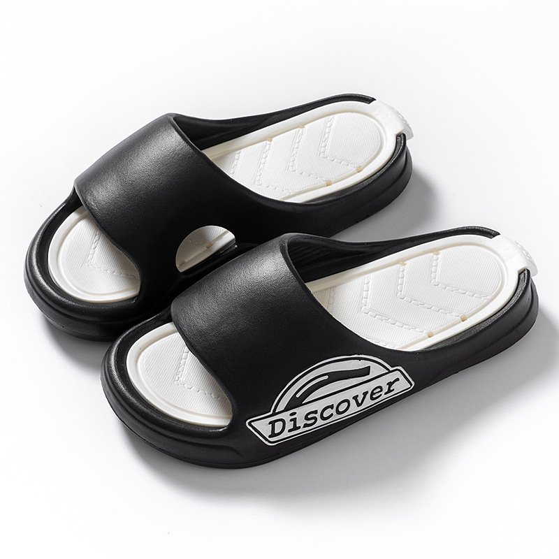 Custom Men's Sport PVC Slides Beach Outdoor Slippers with Cushioning Flat Leather Lining Sandals Slide Mens Sports Slipper