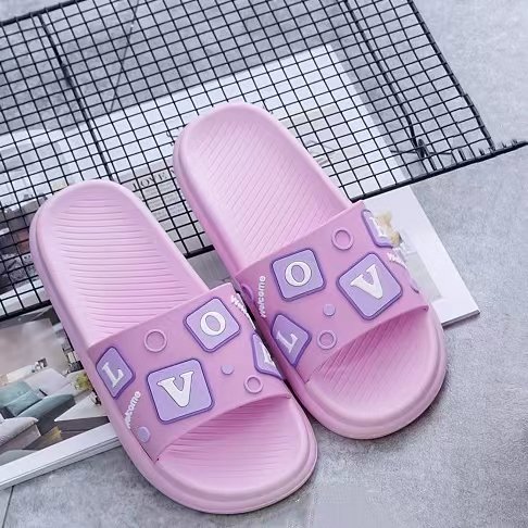 New Summer Women Non-Slip Fashion Soft Sole Beach Sandals Slides Slippers for Home and Bath