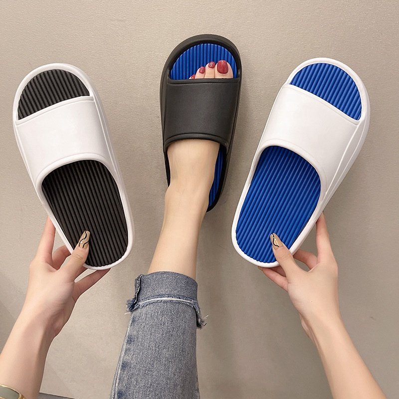 Women Mens Slides Slippers Summer Outdoor Platform Slippers Indoor Bath Flat Shoes