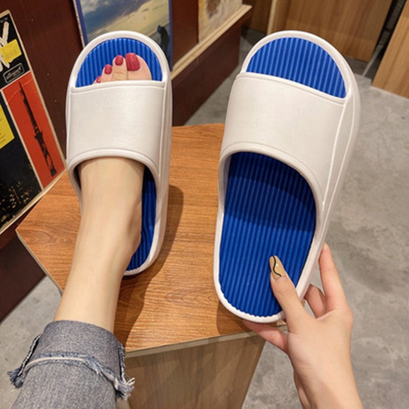 Women Mens Slides Slippers Summer Outdoor Platform Slippers Indoor Bath Flat Shoes