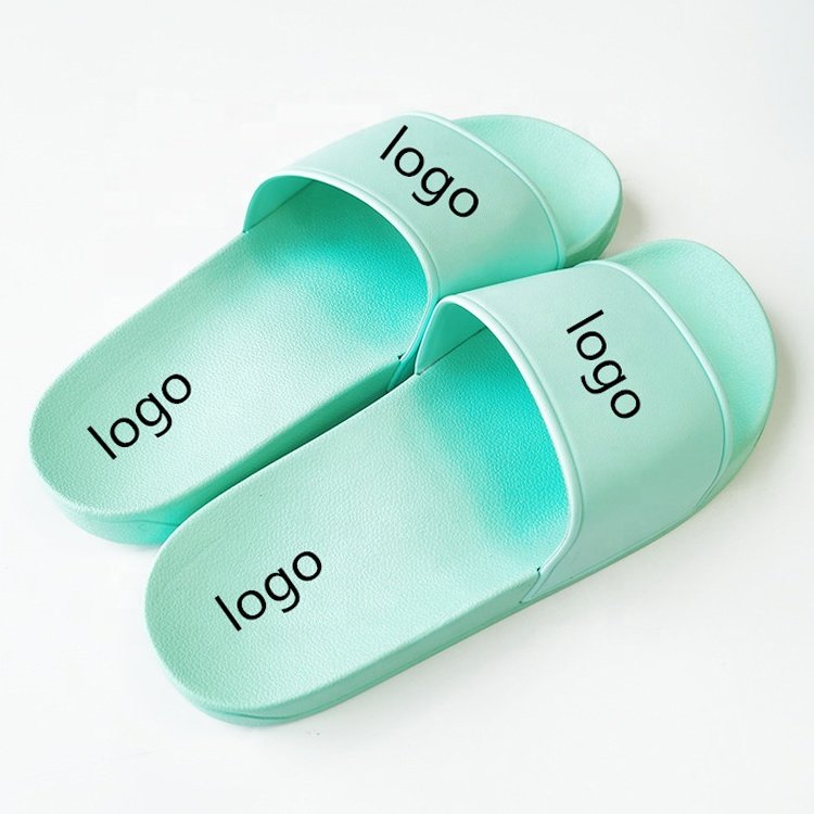 2022 fashionable pvc sandals low moq slides slippers for women custom sliders luxury flat sandals