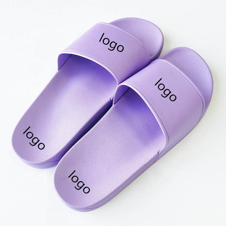 2022 fashionable pvc sandals low moq slides slippers for women custom sliders luxury flat sandals