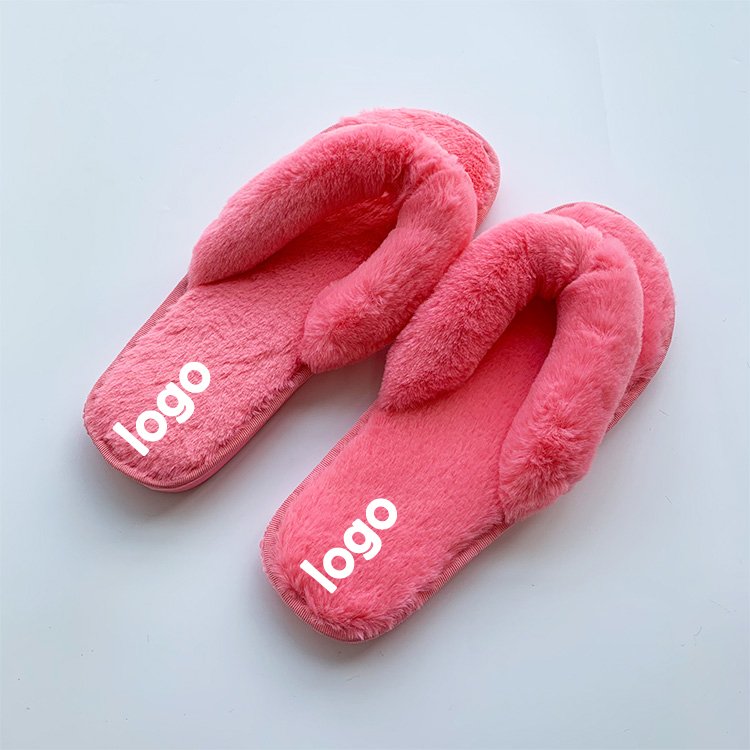 2024 America Hot-selling Popular Trend New Women's Fluffy Fuzzy Indoor Bedroom House Flip Flops Slides Slippers