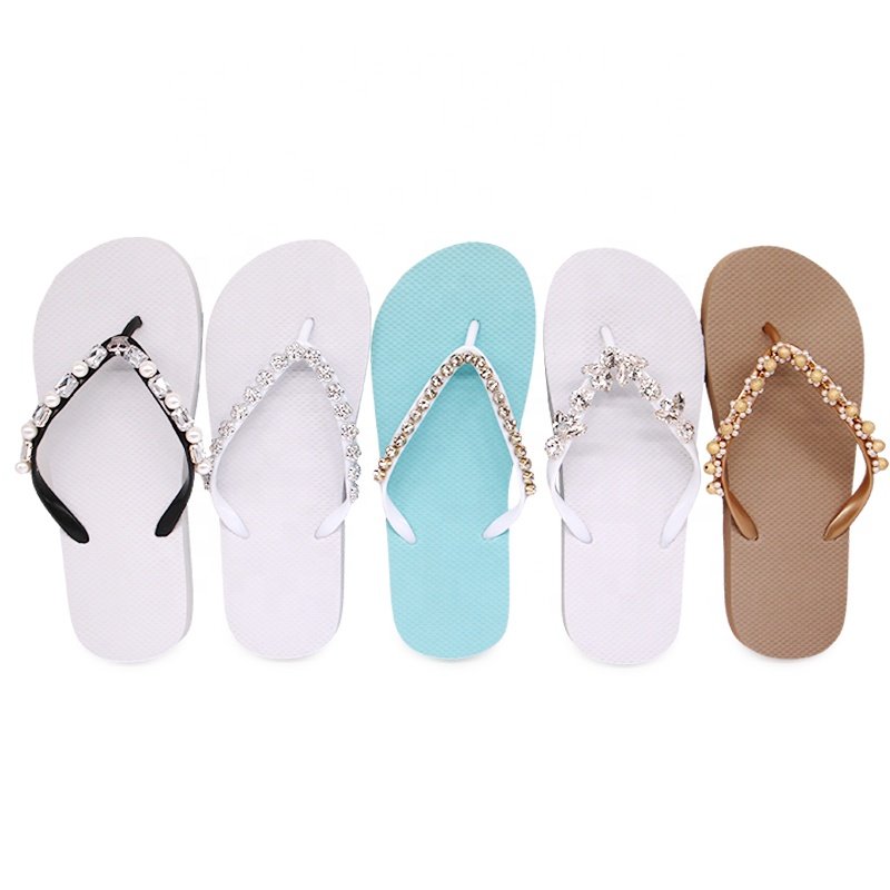 Nicecin Custom Printed Logo Summer Ladies Rubber Beach Bathroom Shower Slippers Flip Flops Cheap Colorful Slides Flip Flops