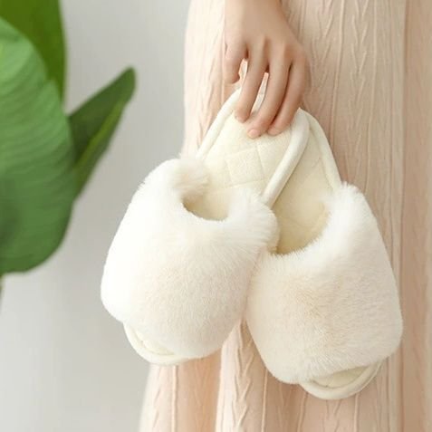 2024 Hot Wholesale Women's Autumn and Winter Household Slippers Soft and Comfortable Plush Anti slip Warm Cotton Slippers