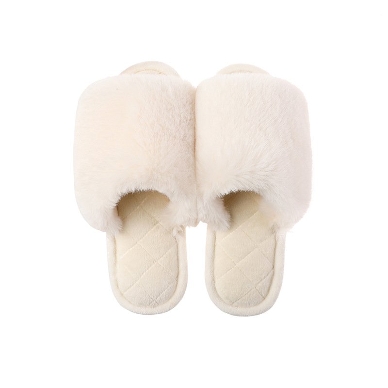 2024 Hot Wholesale Women's Autumn and Winter Household Slippers Soft and Comfortable Plush Anti slip Warm Cotton Slippers