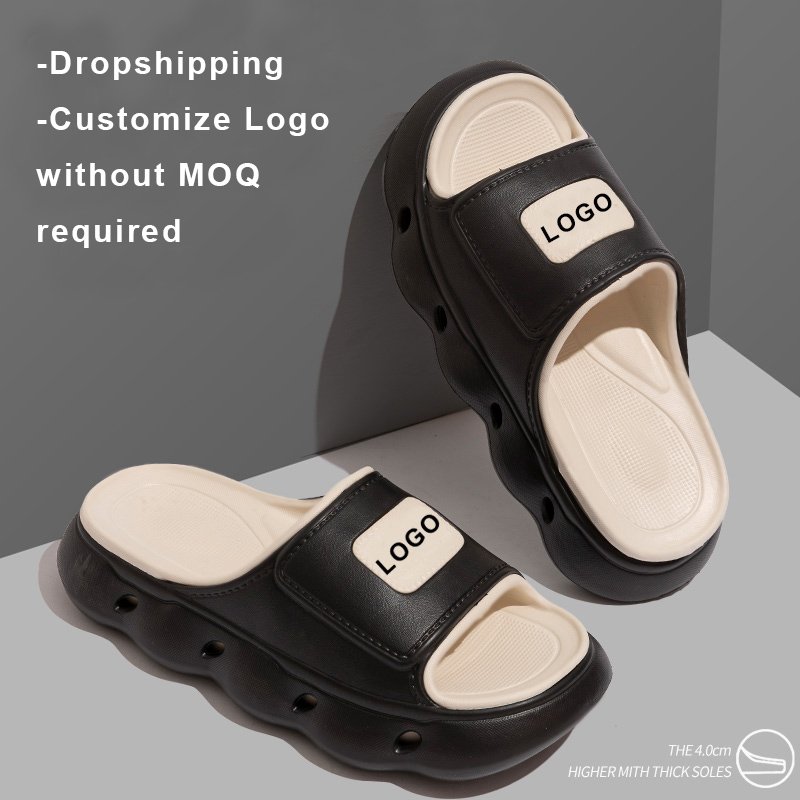 2024 New Slipper Thick Bottom Dual Color Men's Shoes Non-slip Anti Order Slides Slippers for Men and Women Sporty Slipper