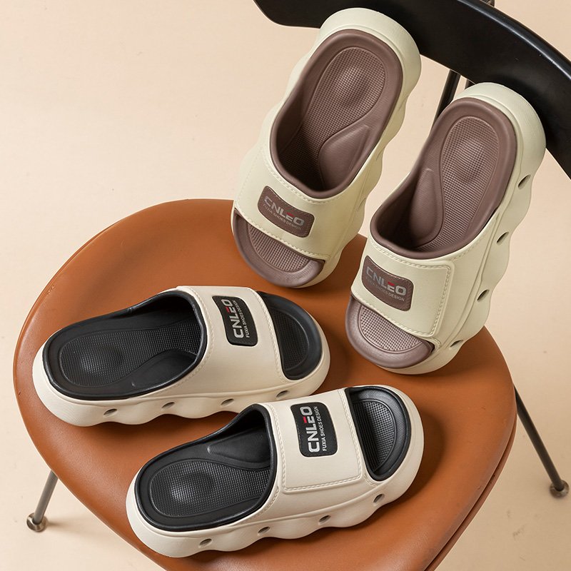 2024 New Slipper Thick Bottom Dual Color Men's Shoes Non-slip Anti Order Slides Slippers for Men and Women Sporty Slipper