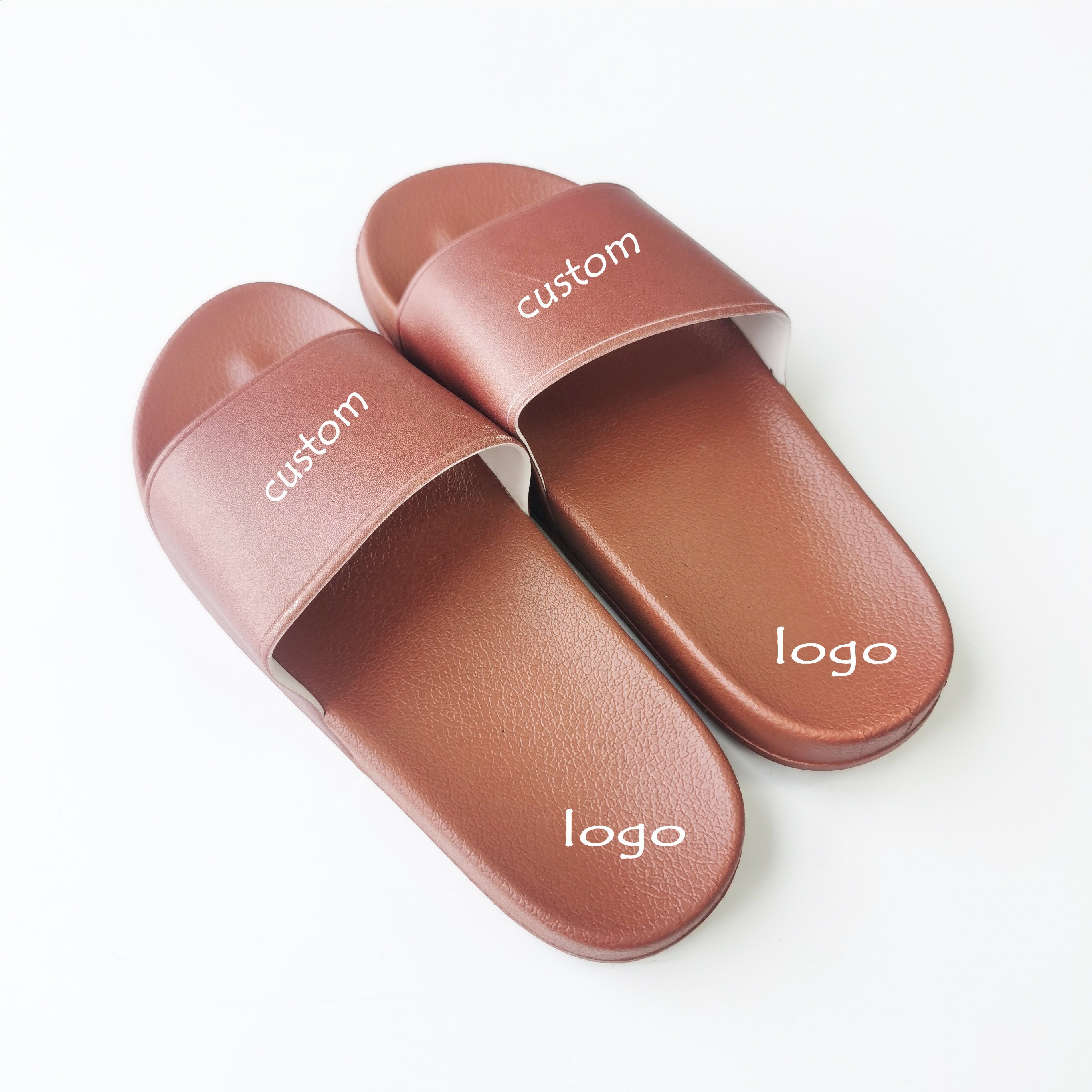 ODE women's sandals couple indoor slides PVC material flat slippers for women