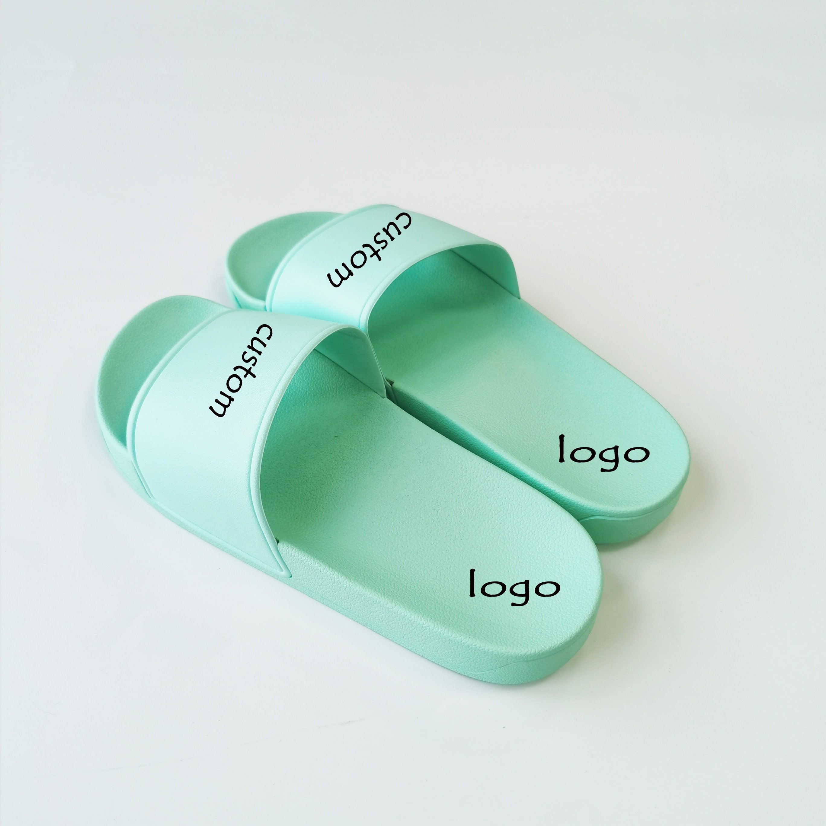 ODE women's sandals couple indoor slides PVC material flat slippers for women