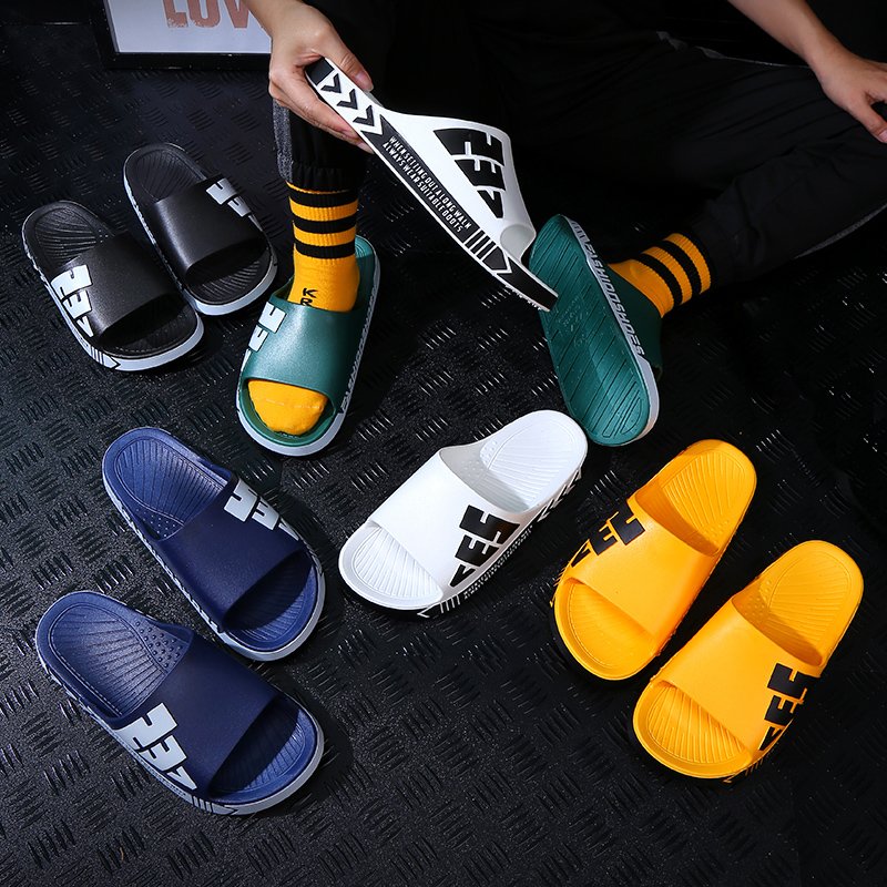 2023 Factory casual pvc breathable flip flop embossed Custom Print Beach Unisex Slide Slipper for bathroom