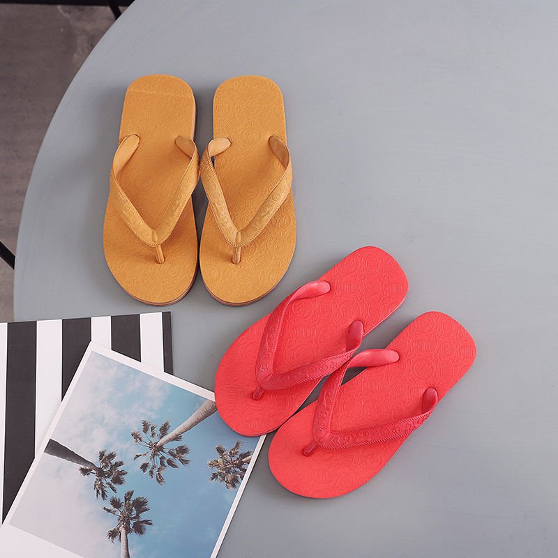 Hot flip-flops platform shoes rubber soles wear-resistant non-slip odor-resistant summer men's fashion casual slippers