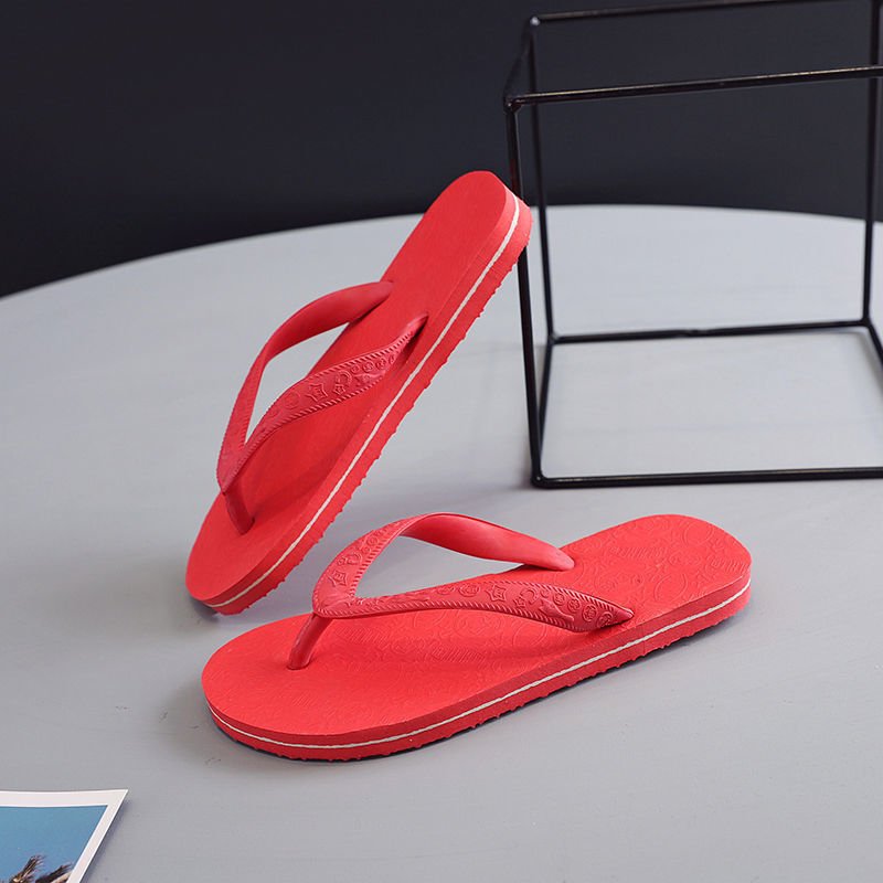Hot flip-flops platform shoes rubber soles wear-resistant non-slip odor-resistant summer men's fashion casual slippers