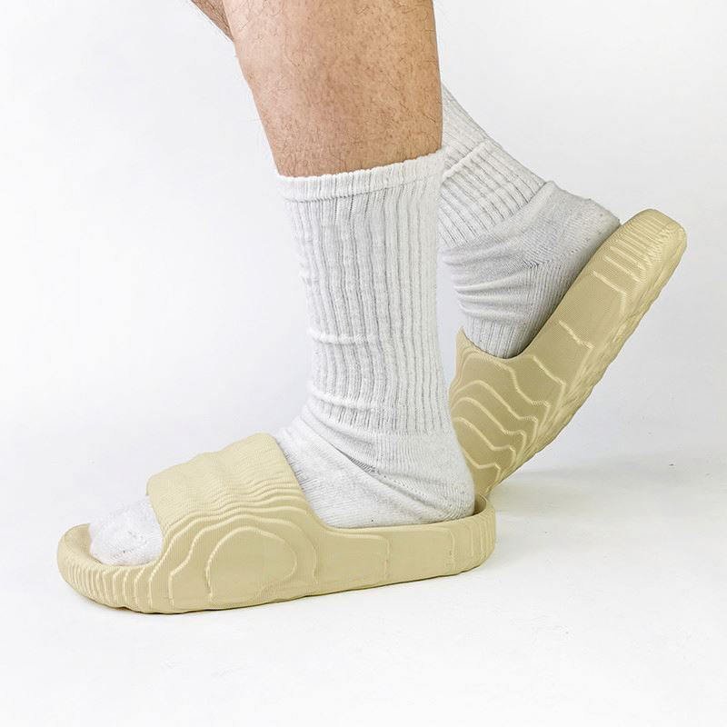 Ready Stock Men's Adilette 22 Slides 20223 Original Quality Black Grey Acupressure Slippers Winter Wholesale House Slippers