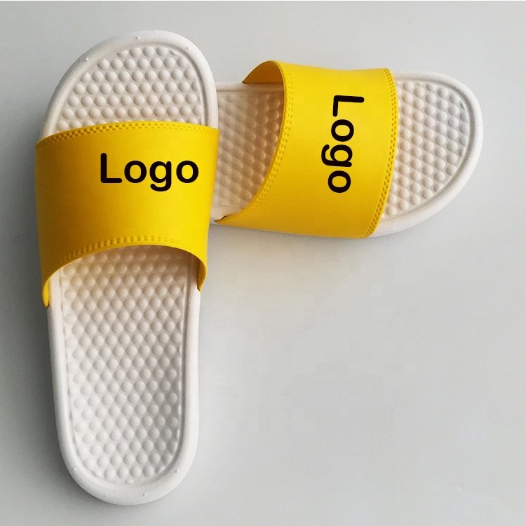 Custom Designer Slides PVC EVA Slippers Sandals ,Unisex Men's Massage Sole Slippers ,Plain Blank Men Custom Slide Footwear