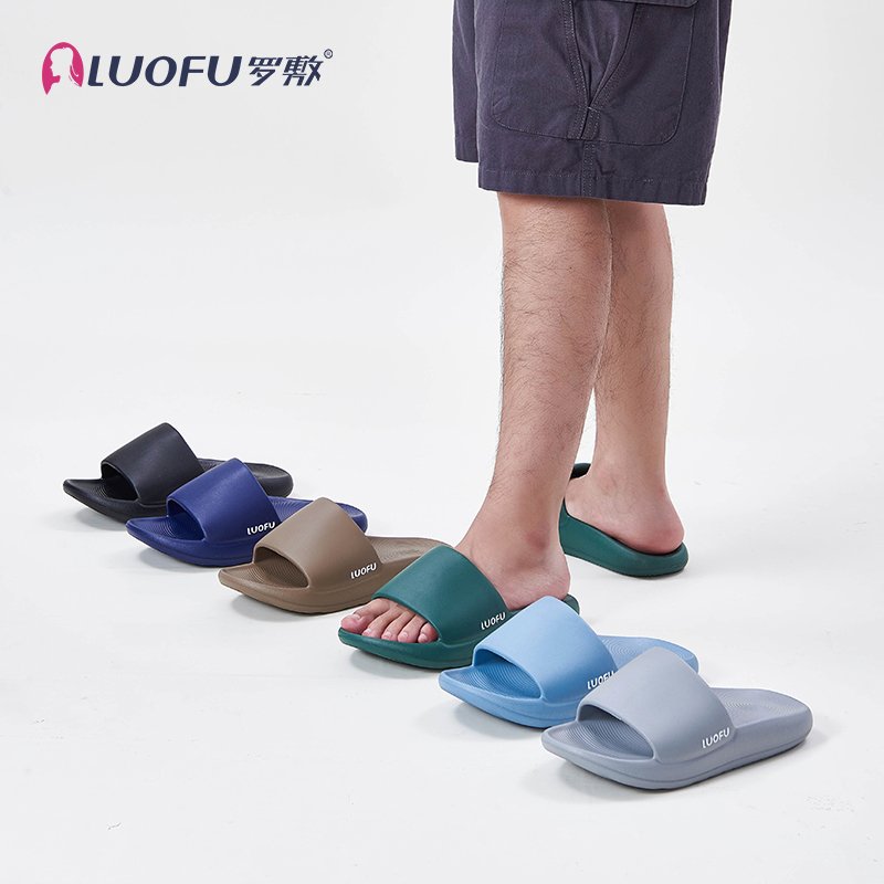 LUOFU Slippers men's summer indoor home non-slip thick bottom go out for a walk on the runway arch support outdoor slides