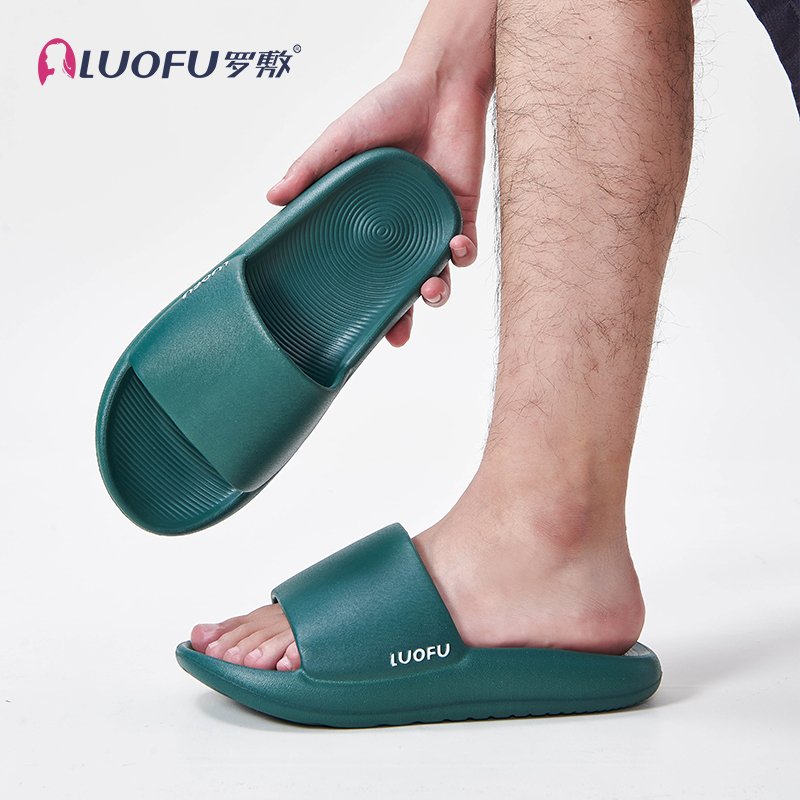 LUOFU Slippers men's summer indoor home non-slip thick bottom go out for a walk on the runway arch support outdoor slides