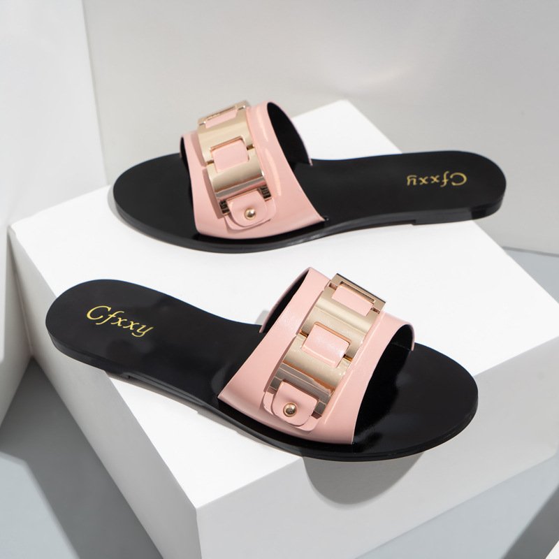 PVC Blank Custom Logo Slippers Slides Footwear Sandals for Women and Ladies