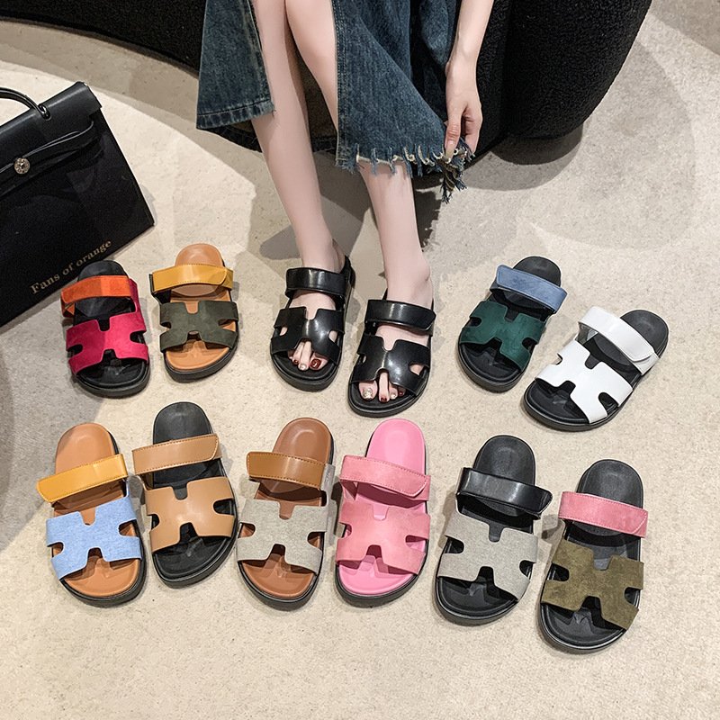 2024 Thick Soled Women Babouches Large Size Flat Sandals Men Summer Sandals Slippers Ladies Slides Slippers