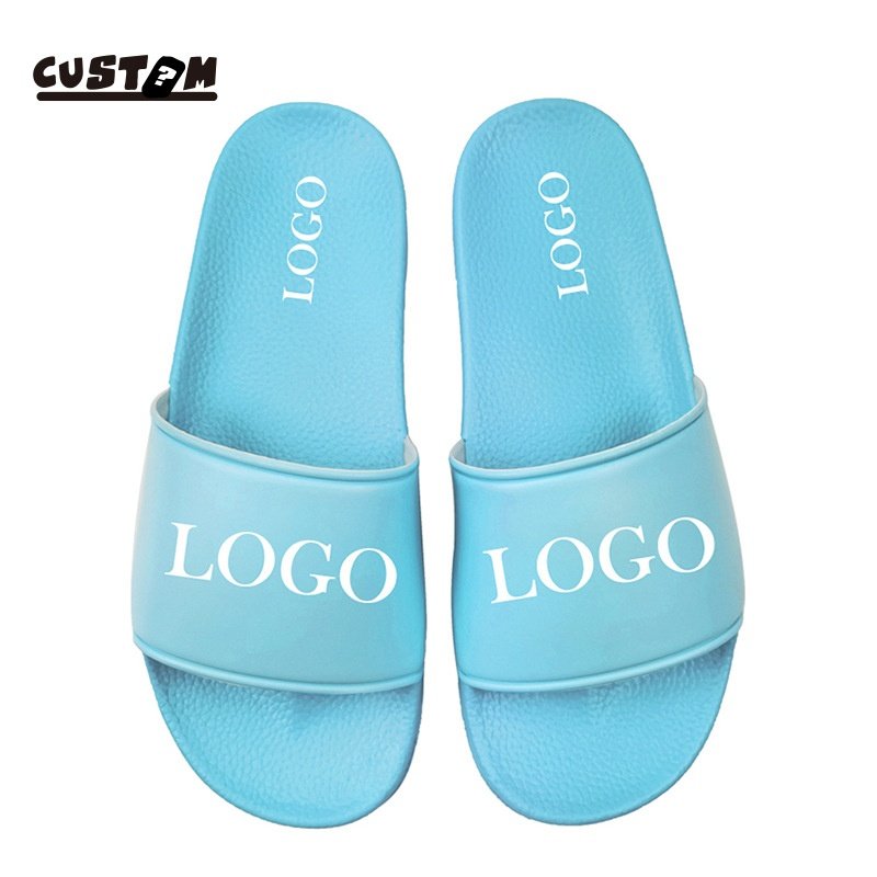 Hot sale PVC new flat slippers summer flat sandals men and women non-slip bathroom customized PVC slippers