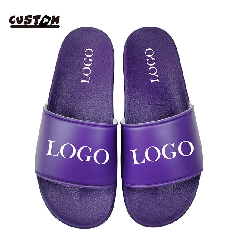 Hot sale PVC new flat slippers summer flat sandals men and women non-slip bathroom customized PVC slippers