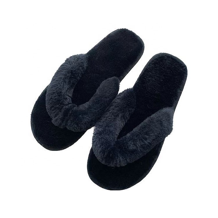 Ladies fashion Fur Flip flops Fluffy House Indoor Home women's designer Winter furry Slippers