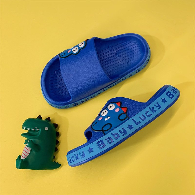 Cartoon Animal Pattern Children's Slippers Indoor Outdoor Dinosaur Sandals Kids PVC Sandals Slippers Waterproof