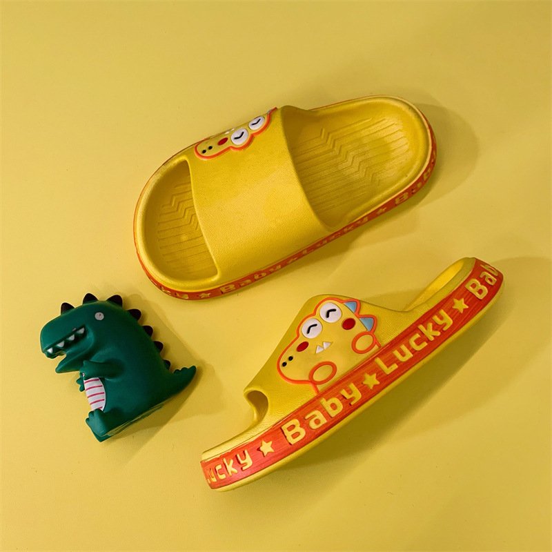 Cartoon Animal Pattern Children's Slippers Indoor Outdoor Dinosaur Sandals Kids PVC Sandals Slippers Waterproof